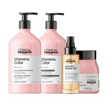 Kit L'Oréal Professionnel Serie Expert Vitamino Color - Shampoo e Condicionador e Máscara e Óleo