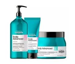 Kit L'oréal Scalp Advanced - Shampoo + Tratamento + Máscara