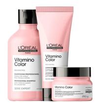 Kit L'Oréal Vitamino Color Resveratrol Shampoo 300ml+ Condicionador 200ml+ Máscara 250g