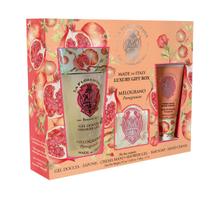 Kit La Florentina Big Ritual Pomegranate (Romã) - Creme para as Mãos 75ml + Sabonete em Barra 106g + Gel de Banho 200ml