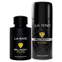 Kit La Rive Black Fury Masculino 75ml + Deo 150ml