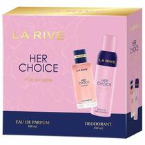 Kit La Rive Her Choice Perfume Feminino EDP 100ml + Desodorante 150ml Kit La Rive Her Choice Perfume Feminino EDP 100ml + Desodorante 150ml