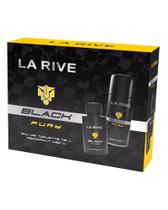 Kit La Rive Perfume Black Fury EDT 75 ml e Desod 150ml Masculino