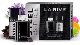 Kit la rive steel essence edt 100ml + deodorant 150ml