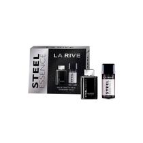 Kit La Rive Steel Essence Perfume 100ml Mas+Desodorante Eau