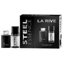 Kit La Rive Steel Essence Perfume Masculino EDT + Desodorante