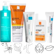 KIT La Roche Posay Effaclar Alta Anthelios Cicaplast Rosto Labios Ressecados