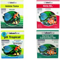 Kit Labcon Amônia Água Doce + 2 PH Tropical 15ml + Nitrito + Dureza KH
