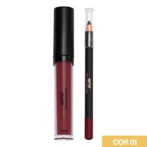 Kit Labial Batom Líquido Matte e Lápis Contorno Labial