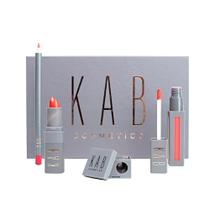 Kit labial KAB Cosmetics Lollipop com delineador de lábios, batom e brilho Kit labial KAB Cosmetics Lollipop com delineador de lábios, batom e brilho
