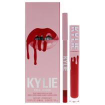 Kit Labial Kylie Cosmetics Velvet 405 Red Velvet - Batom Vermelho Veludo para Mulheres