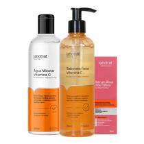 Kit Labotrat Vitamina C - Água Micelar 250ml + Sabonete Facial 280ml + Sérum Área dos Olhos 15ml