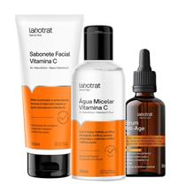 Kit Labotrat Vitamina C - Sabonete Facial 100ml + Água Micelar 110ml + Sérum Anti-Age 30ml Kit Labotrat Vitamina C - Sabonete Facial 100ml + Água Micelar 110ml + Sérum Anti-Age 30ml