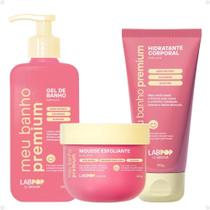 Kit LabPop by Labotrat Belle Pink: Gel de Banho, Mousse Esfoliante e Hidratante Corporal Kit LabPop by Labotrat Belle Pink: Gel de Banho, Mousse Esfoliante e Hidratante Corporal