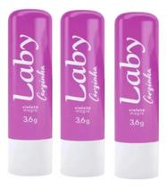 Kit Laby Corzinha Violeta Fps15 Hidrante Labial 3un 3,6gr Kit Laby Corzinha Violeta Fps15 Hidrante Labial 3un 3,6gr