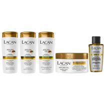 Kit Lacan Argan Oil Sh + Cond + Leave-in + Masc + Sérum 30ml