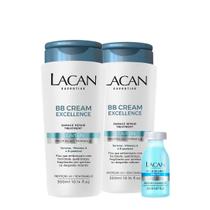 Kit Lacan BB Cream Excellence Leave-in Extra e Ampola (3 Produtos)
