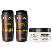 Kit Lacan Caviar e Perolas Shampoo Condicionador Mascara