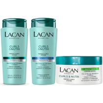 Kit Lacan Curls e Nutri Shampoo + Condicionador + Mascara