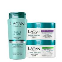 Kit Lacan Curls e Nutri Shampoo Geléia e Máscara Disciplinante (3 produtos)