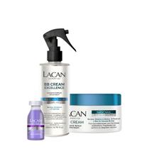 Kit Lacan Multifinalizador Capilar BB Cream Leave-in Máscara e Ampola Matizadora (3 produtos)