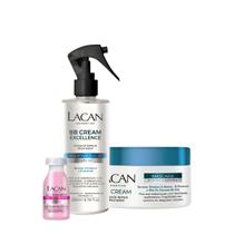 Kit Lacan Multifinalizador Capilar BB Cream Leave-in Máscara e Ampola Pós Progressiva (3 produtos)