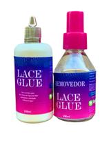 KIT LACE GLUE e Removedor De Cola Para Mega Hair Prótese Capilar Lace Front Wig Full Peruca
