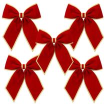 Kit Laço Natal C/5 Decoração Pendente Festa Veludo Árvore Estrela Fim de Ano Sino Papai Noel Natalino Luxo Decorativo Kit Laço Natal C/5 Decoração Pendente Festa Veludo Árvore Estrela Fim de Ano Sino Papai Noel Natalino Luxo Decorativo