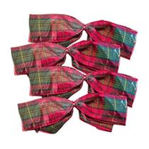 Kit Laços Árvore Natal Verde Vermelho 25cm - 4 Unidades Kit Laços Árvore Natal Verde Vermelho 25cm - 4 Unidades