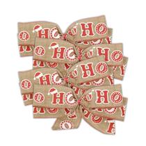 Kit Laços Prontos Natal Cru Papai Noel 25cm - 4 Unidades Kit Laços Prontos Natal Cru Papai Noel 25cm - 4 Unidades