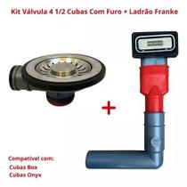 Kit ladrao cubas box / oyx 97-127 cod.:15908 + valvula 4,5 premium cuba planar / bell c/ furo lad.cod.:13156