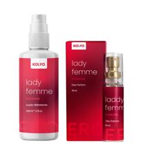 Kit Lady Femme Perfume Feromonio e Loção Hidratante