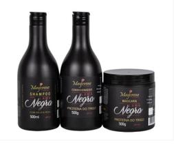 Kit Lama Negra Matizador Ativador Tons Escuros Naturiun Maycrene (3 itens com 500 ml cada)