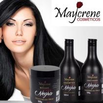 kit lama negra matizador para cabelos pretos 3x500ml - maycrene