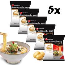 Kit Lamen Coreano Sabor Batata Picante Noodle 100 gramas - 5 Pacotes