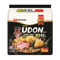 Kit Lamen Coreano Udon Tempura Noodle Soup Nongshim 118g - 5 pacotes
