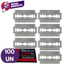 Kit Lâmina Barbear Lord Profissional Lamina Descartável Barbeador Navalha Barbeiro Barbearia