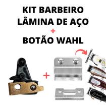 Kit Lâmina De Aço + Botão Reposição P/ Máquinas Profissional