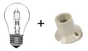 Kit Lampada 100w Para Churrasqueira + Soquete E27 220 Volts