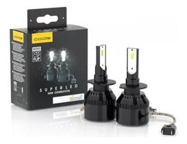 Kit Lâmpada Automotiva Branca Led Chip Csp Flip H7 12v 6000k
