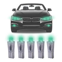 Kit Lampada Automotiva Esmagadinha Universal Led T10 Verde 5 Pecas - Shekparts