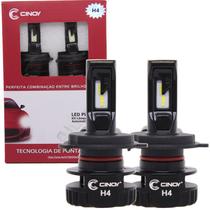 Kit Lâmpada Automotiva Super LED Plus H4 6500K, 6000 Lúmens, 12V e 24V e 16W Efeito Xênon Para Carro, Moto e Caminhão