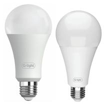 Kit Lampada De Led 20W E27 3000K Branco Quente 1521Lm Com Lâmpada Led 20W 6500K Potente Bivolt Ambiente Interno
