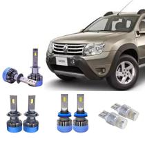Kit lampada de led duster 2011 a 2017 alta baixa milha e drl