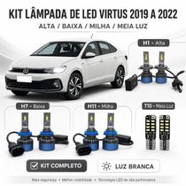 Kit lampada de led virtus 2019 a 2022 alta baixa milha meia luz Kit lampada de led virtus 2019 a 2022 alta baixa milha meia luz