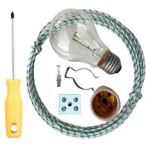 Kit Lâmpada Extra Forte Para Churrasqueira Fio 4 Metros Kit Lâmpada Extra Forte Para Churrasqueira Fio 4 Metros