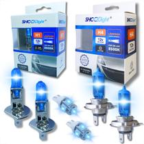 Kit lâmpada farol alto baixo e lanterna conectores h1 h4 e t10 duplo foco iluminação automotiva Kit lâmpada farol alto baixo e lanterna conectores h1 h4 e t10 duplo foco iluminação automotiva
