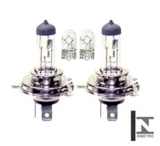 Kit Lâmpada Farol Alto/Baixo H4 12v T10 Pingão Lanterna P43T