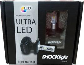Kit Lâmpada Farol De Led Ultra Led H1 Shocklight 8000 Lumens