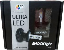 Kit Lâmpada Farol De Led Ultra Led H7 Shocklight 8000 Lumens